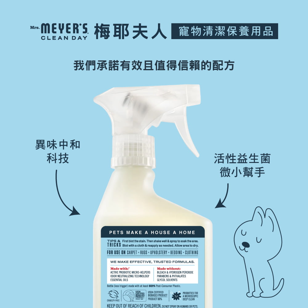 寵物淨味去汙布類清潔劑 – 椰葉香