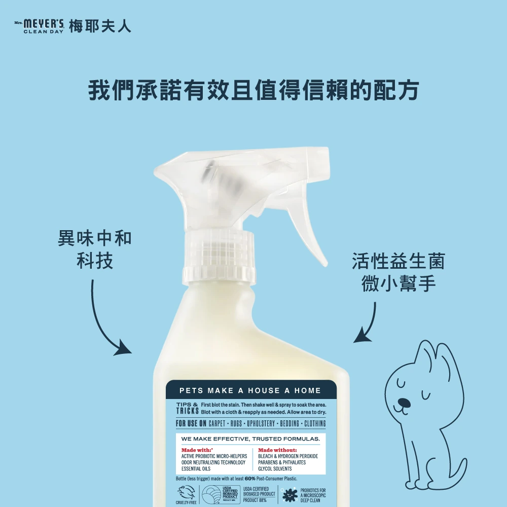 寵物淨味去汙布類清潔劑 – 椰葉香